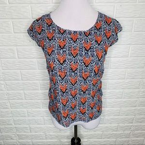 THML StitchFix Embroidered Arrow Woven Top Size S